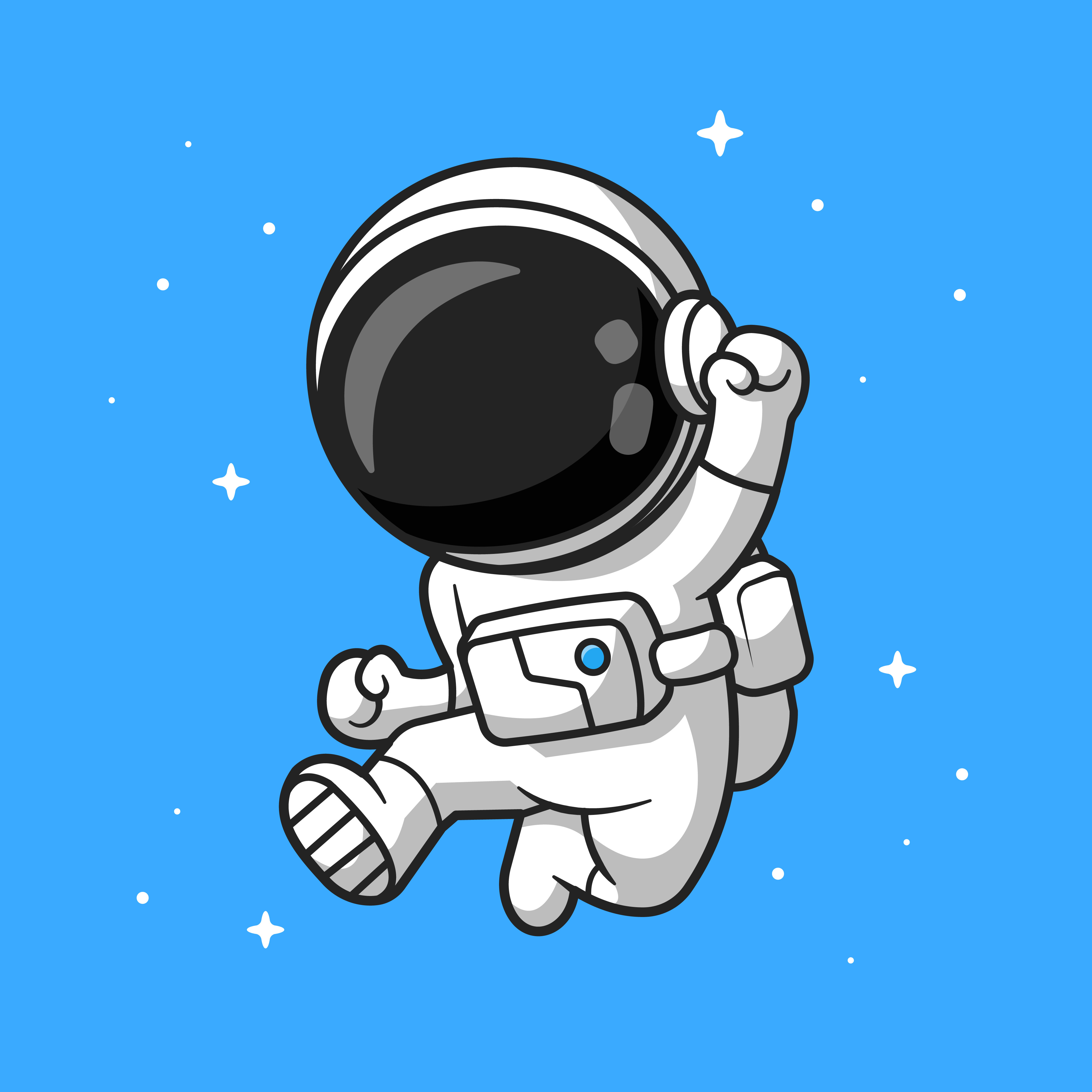 happy astronaut icon